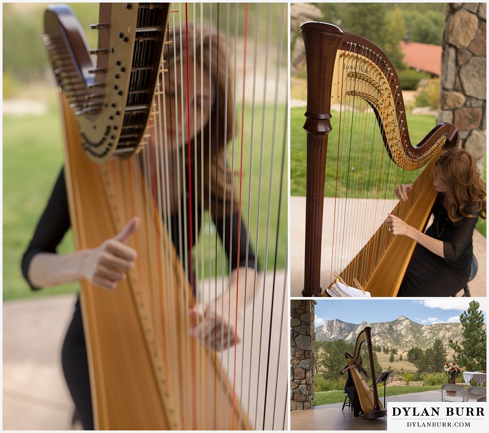 black canyon inn wedding ceremony harp player harpist