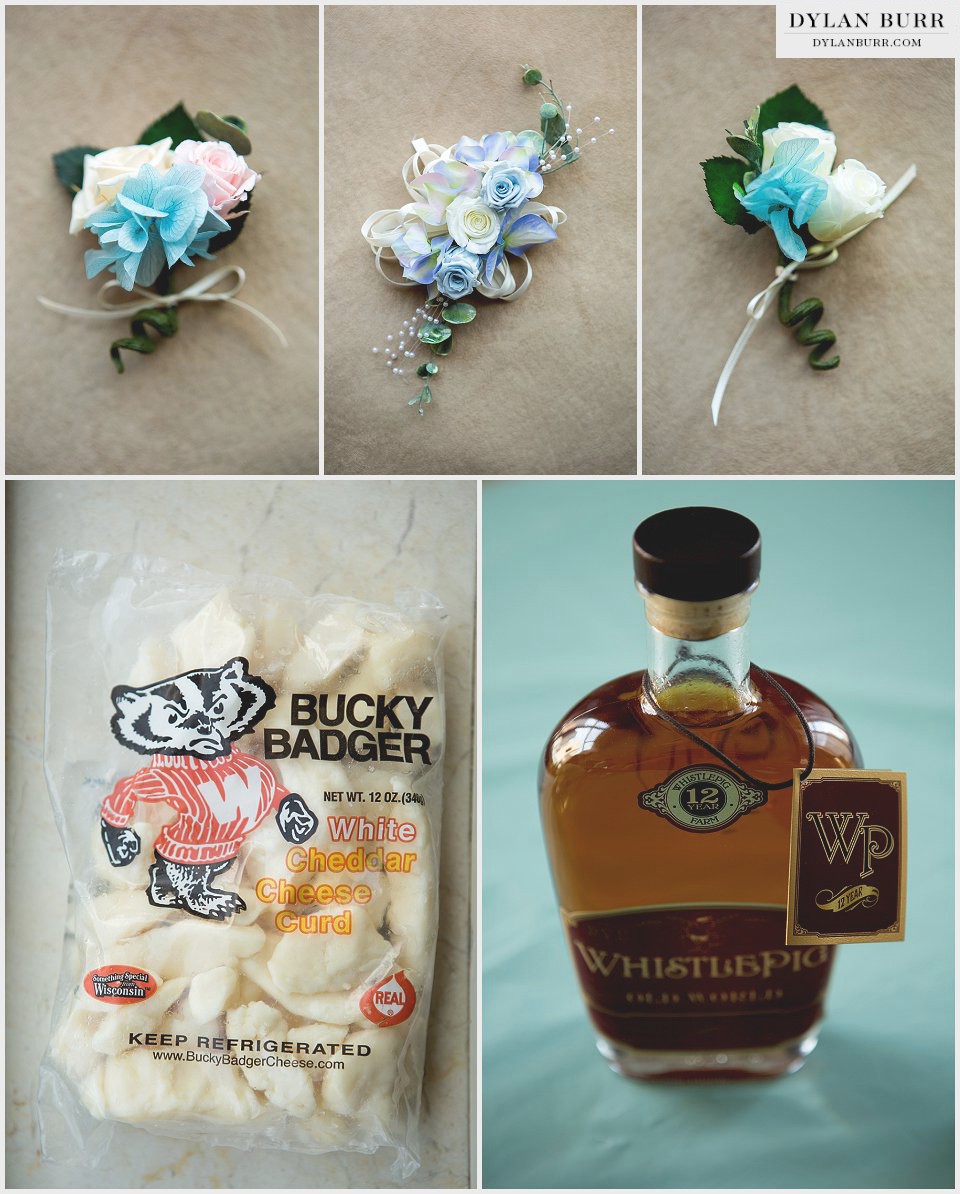 destination chicago wedding cheese curds whistle pig whiskey boutineer