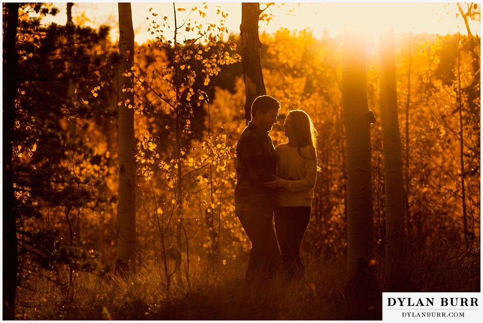 colorado mountains fall sunset engagement photo session