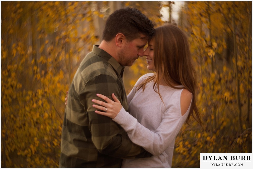 colorado mountains fall engagement photo session petzval kisses