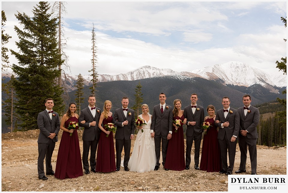 the lodge at sunspot mountain wedding fall mountain wedding winter park bridal party