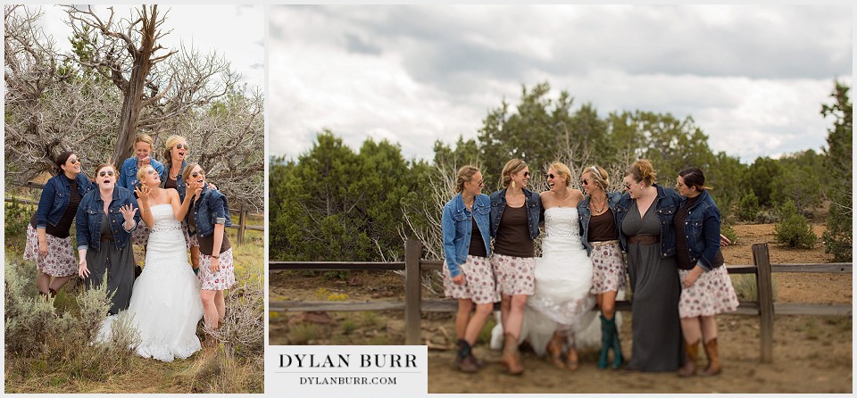 fun outdoor bridesmaids photos montrose colorado