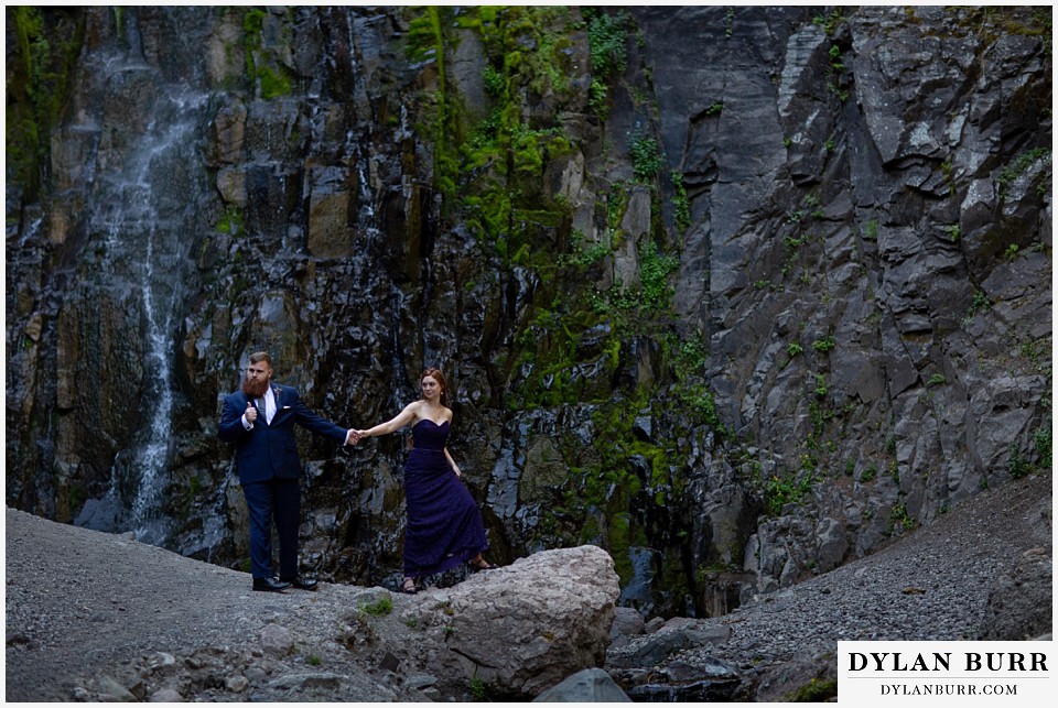uncompahgre national forest colorado elopement wedding adventure bride and groom maid of honor and best man