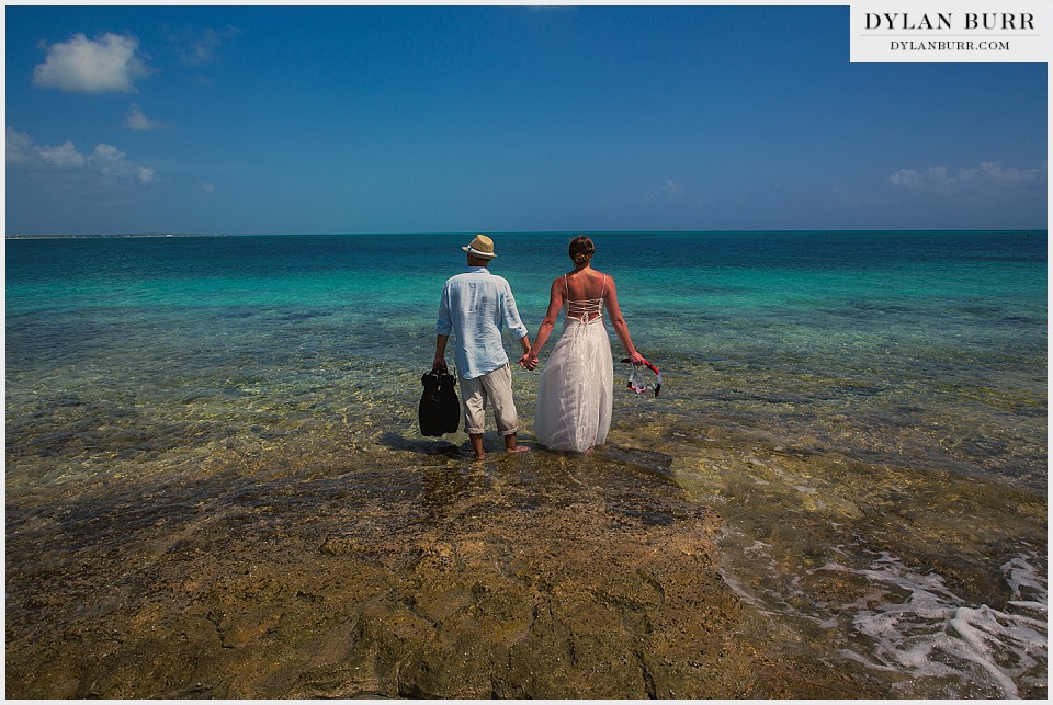 underwater wedding photography about to enter water turks caicos