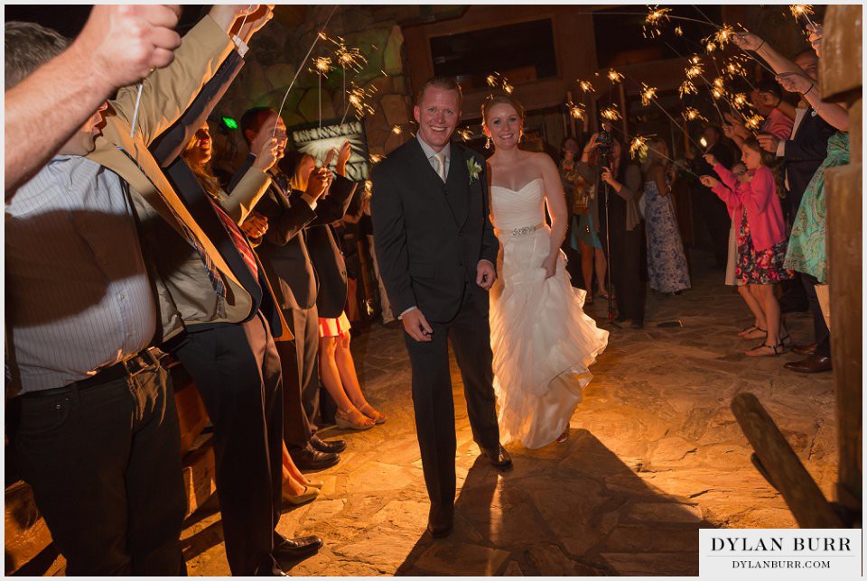 winter park wedding the lodge at sunspot grand exit sparklers