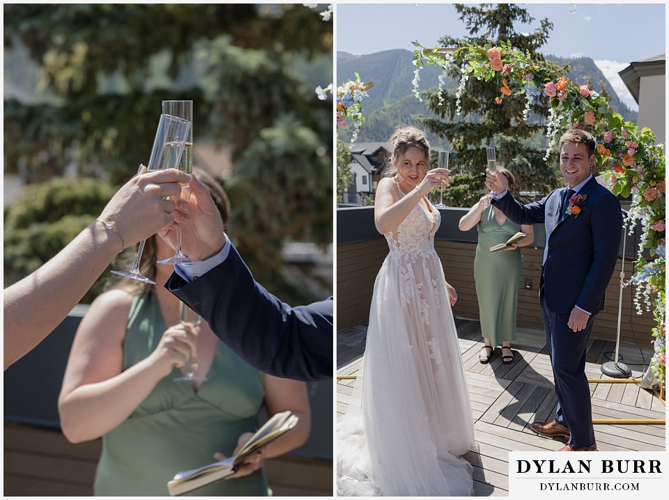 10 mile wedding hall champagne toast