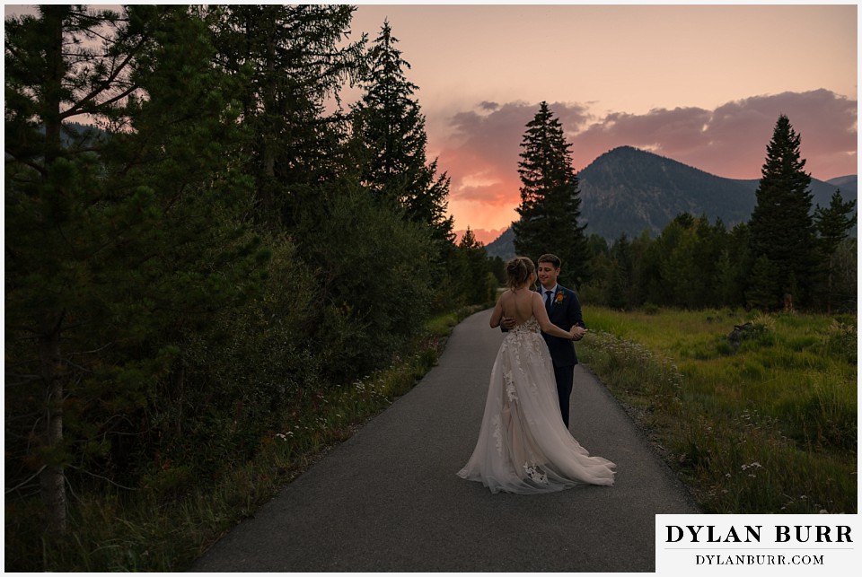 10 mile wedding hall breckenridge sunset photos