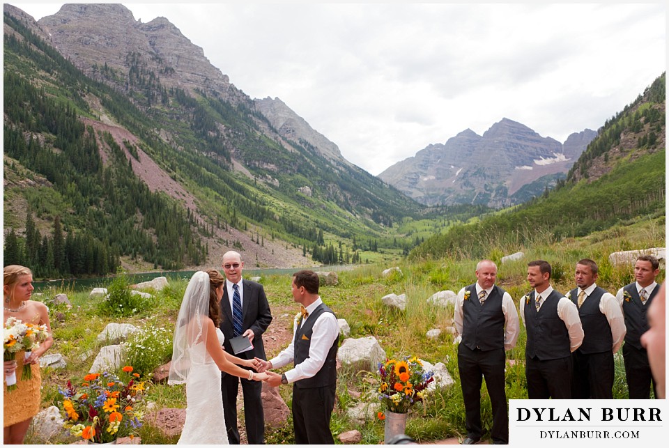 aspen colorado mountain wedding wide ceremony view