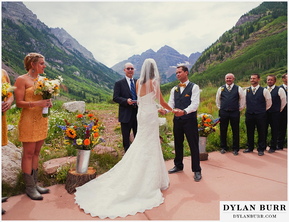 aspen colorado mountain wedding maroon bells wedding ceremony