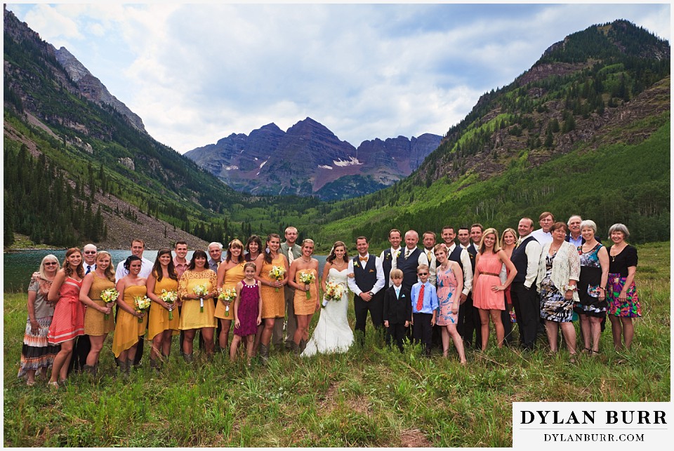 aspen colorado mountain wedding entire wedding guests photo