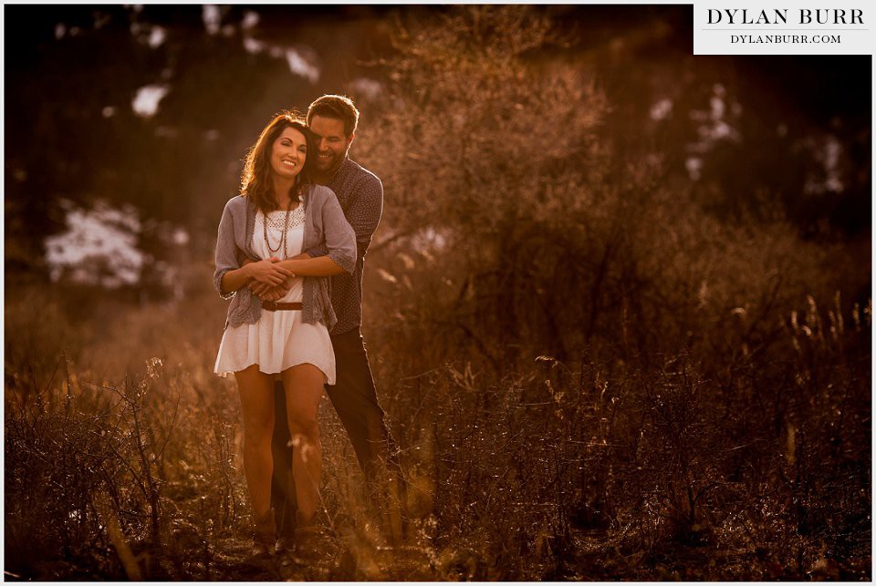 sunset engagement photos in boulder co couple