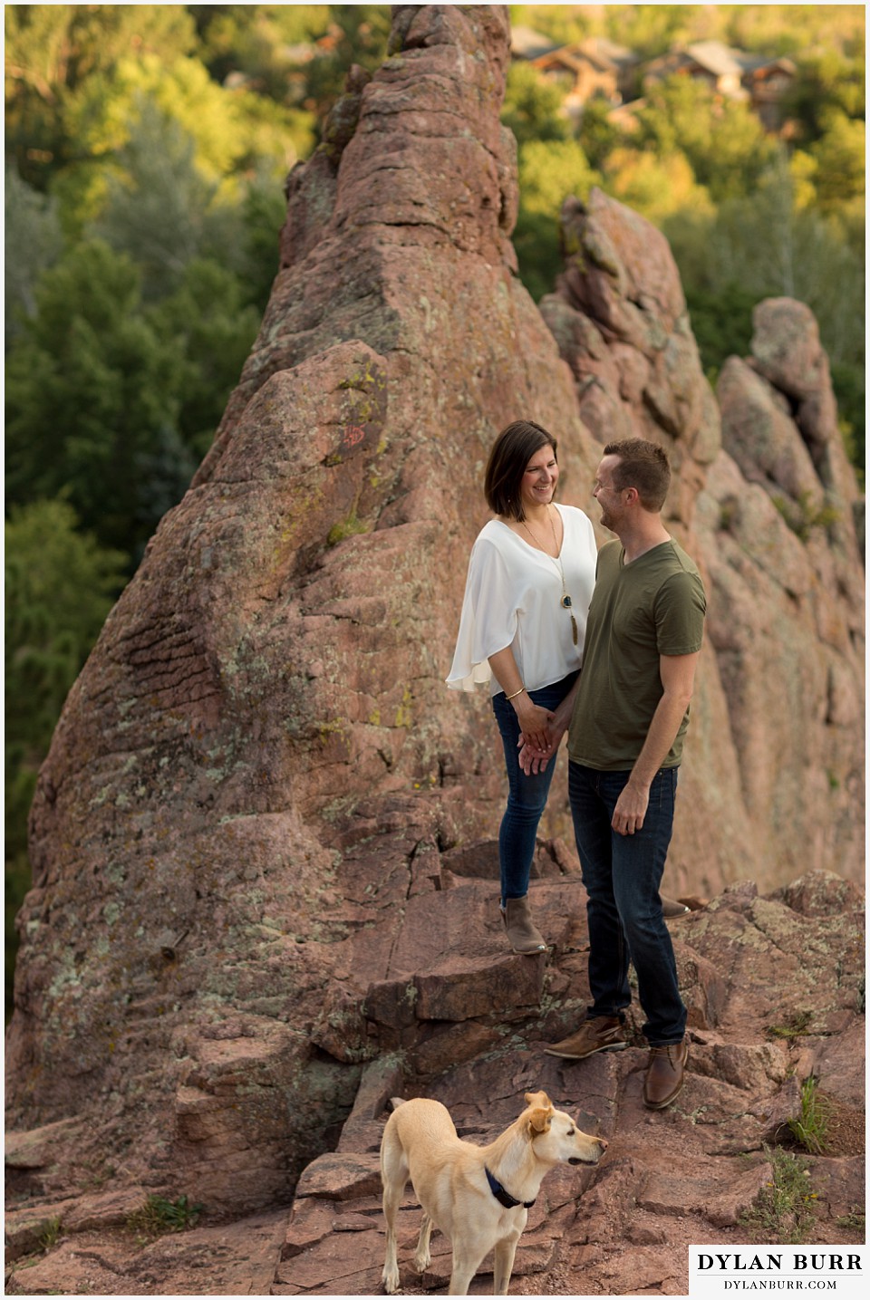 boulder wedding engagement session neat rock formations