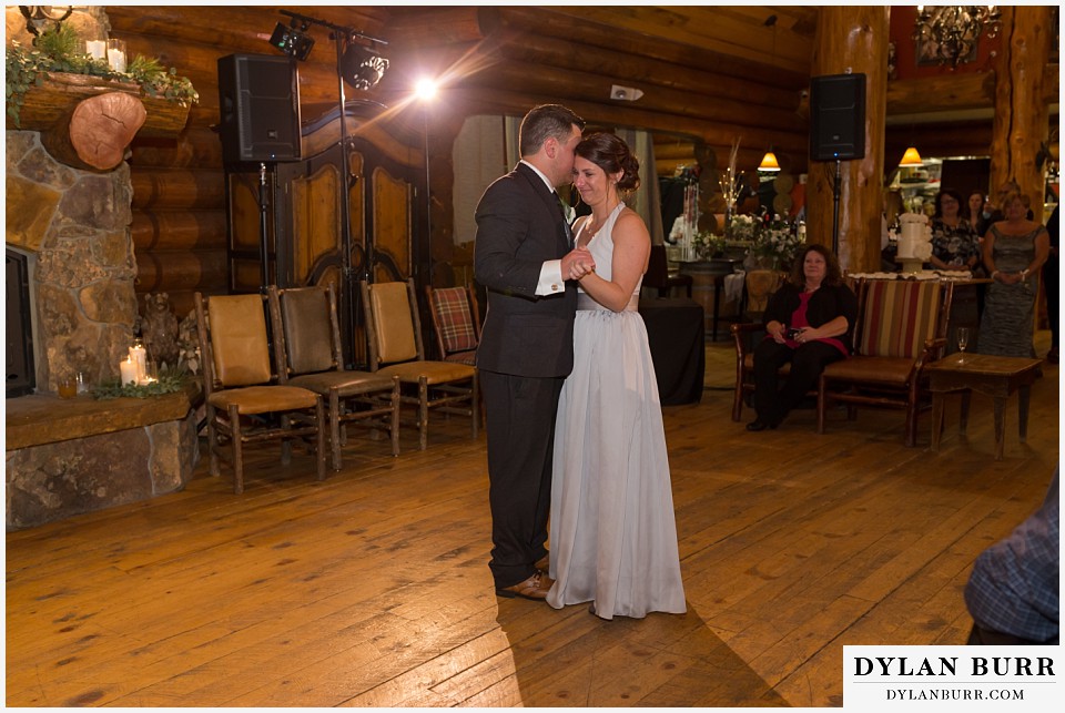 breckenridge nordic center wedding colorado mountain wedding photographer groom and mother honor dance with sister
