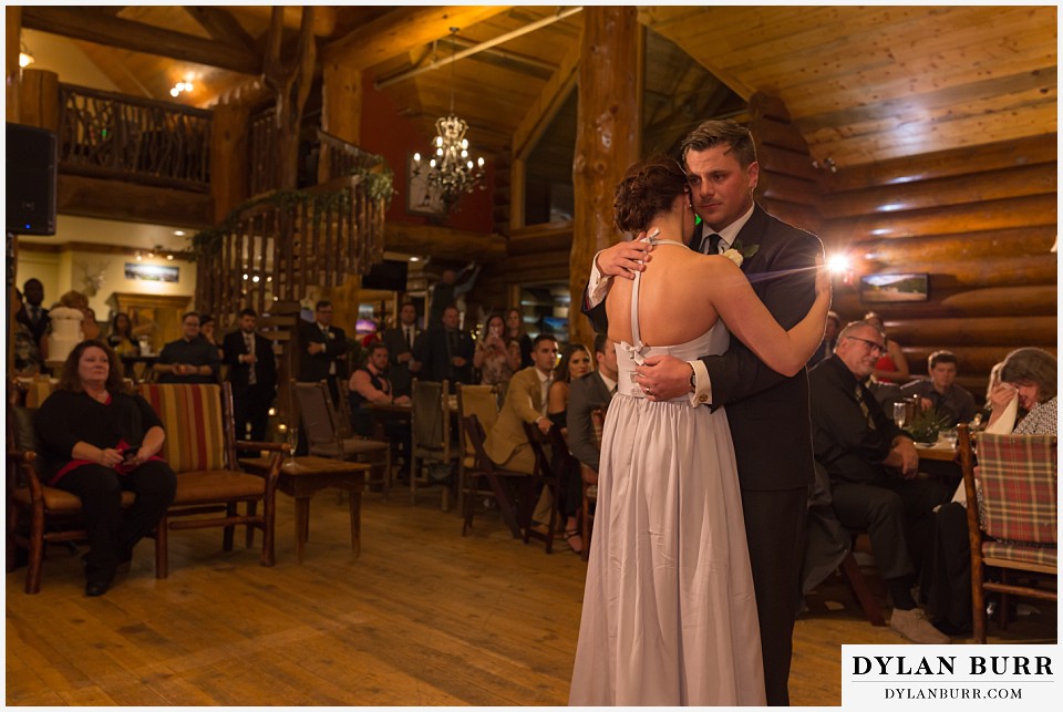  breckenridge nordic center wedding colorado mountain wedding photographer groom dancing with sister
