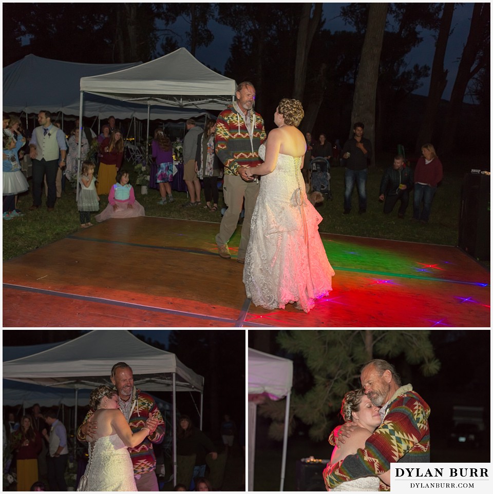 buford lodge wedding buford colorado meeker bride dancing with father