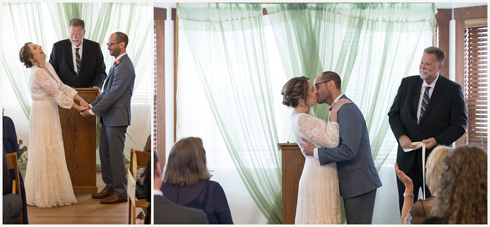 chautauqua community house wedding first kiss