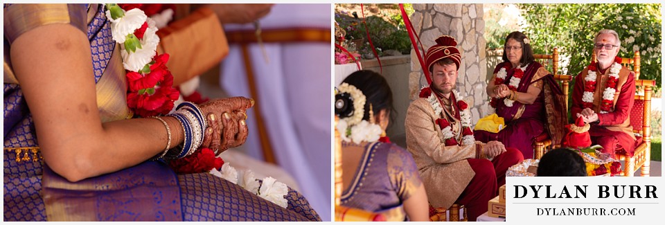 cielo at castle pines wedding colorado mountain wedding hindu wedding ceremony holding water