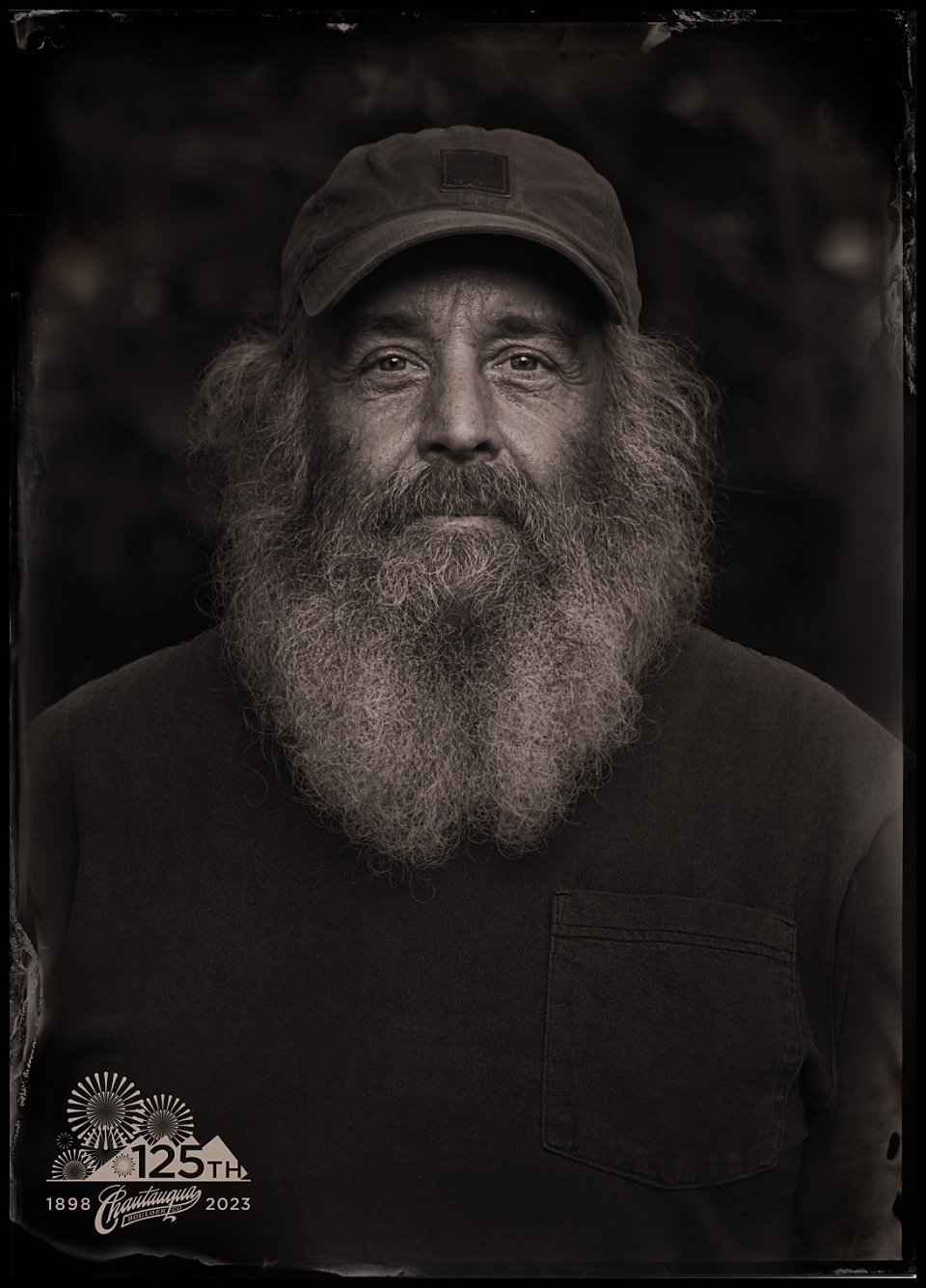 tintype of bearded man Colorado Chautauqua 125th Anniversary Party