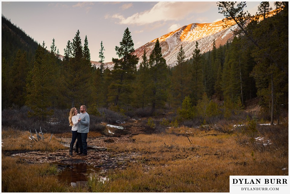 colorado mountain engagement session dancing in the mountains