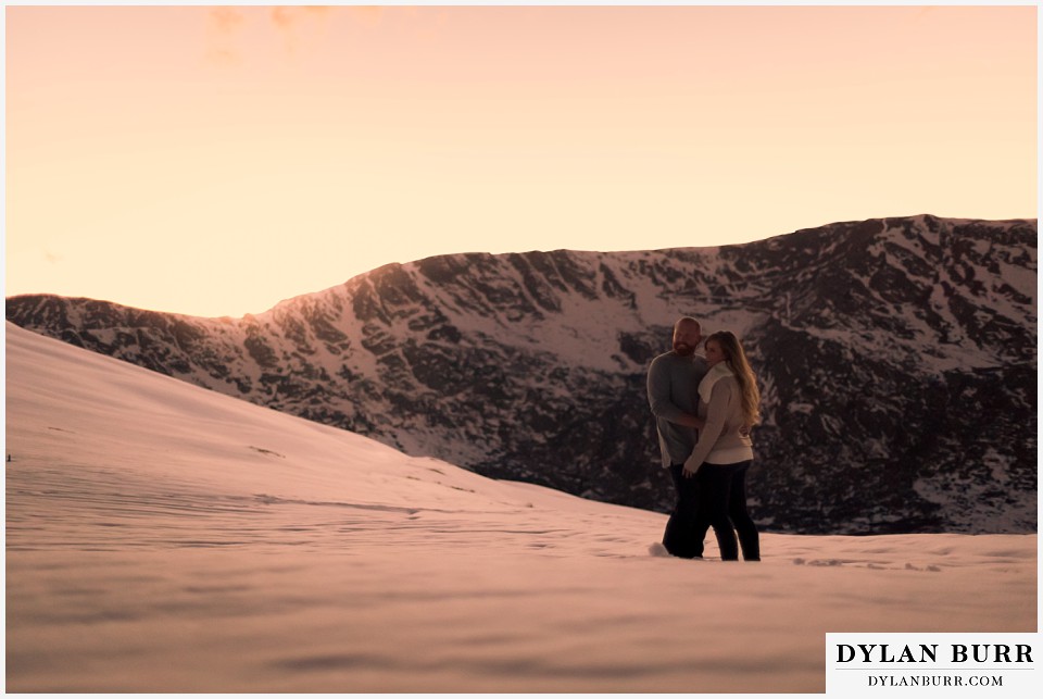 colorado mountain engagement session giant snow capped mountains