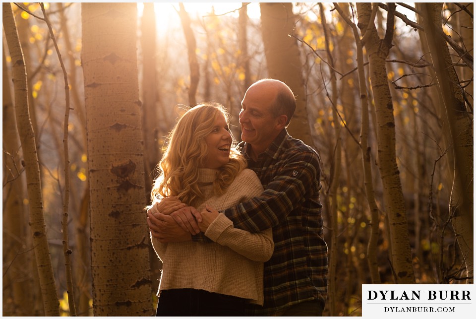 colorado engagement session in mountains during fall