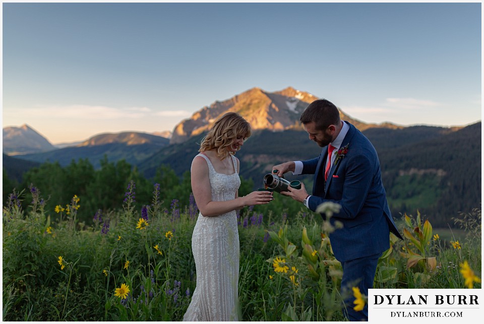 crested butte wedding elopement morning mountain coffee