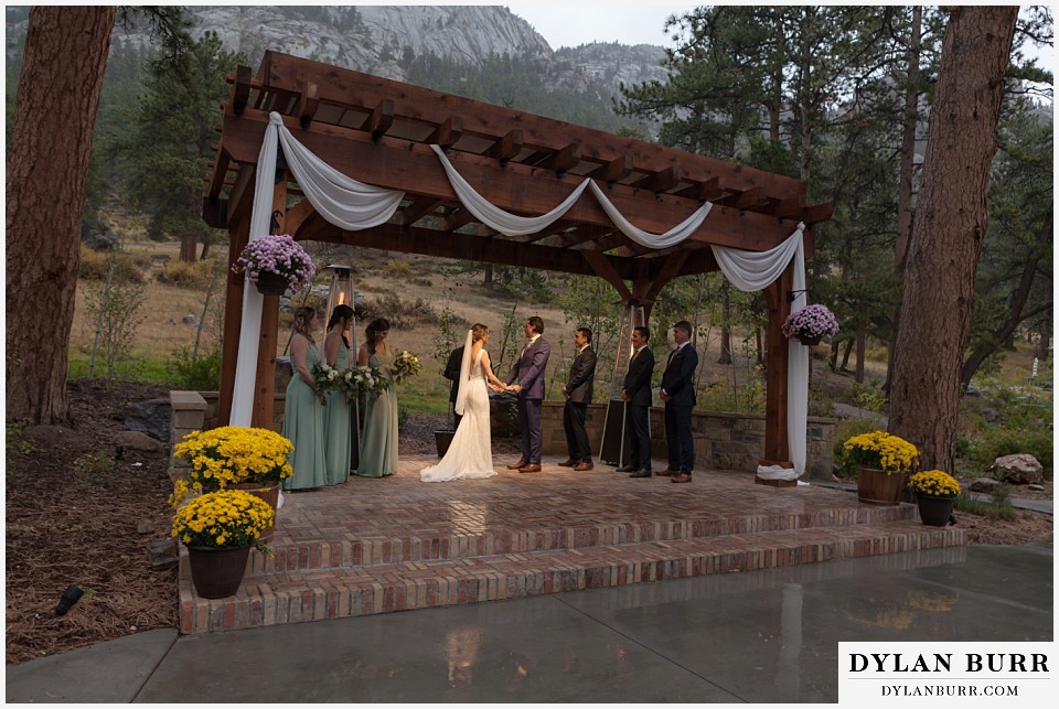 della terra wedding estes park colorado mountain wedding ceremony pavilion