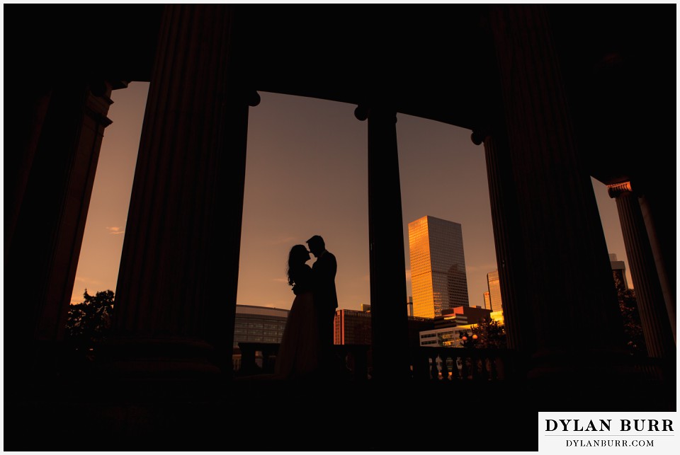 colorado wedding photographer denver downtown sunset wedding