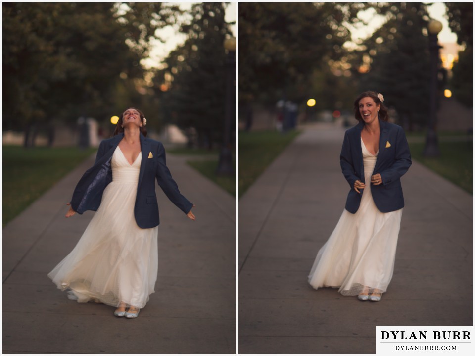 colorado wedding photographer fun carefree bride