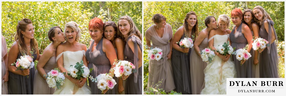 denver botanic gardens wedding bridesmaids photos