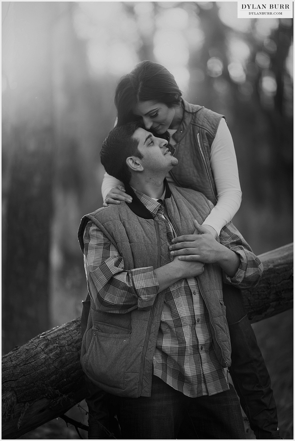 denver engagement photography black and white