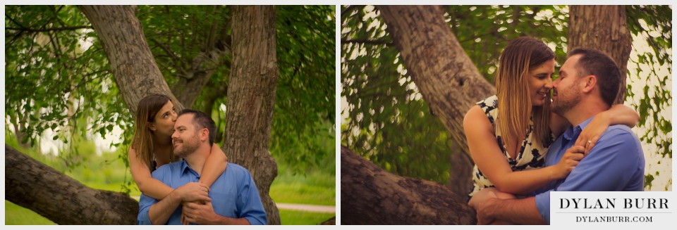 denver engagement photos in a park