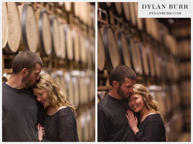 denver engagement photographer whiskey barrel rackhouse