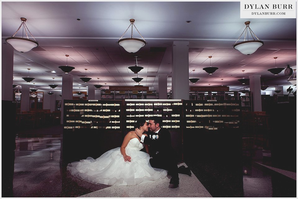 chicago wedding photographer harold washington library card catalog