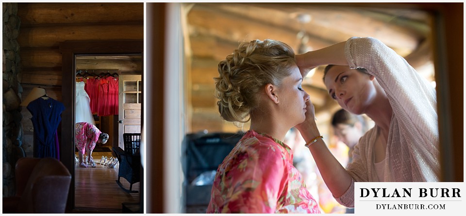 devils thumb ranch wedding final touches on makeup
