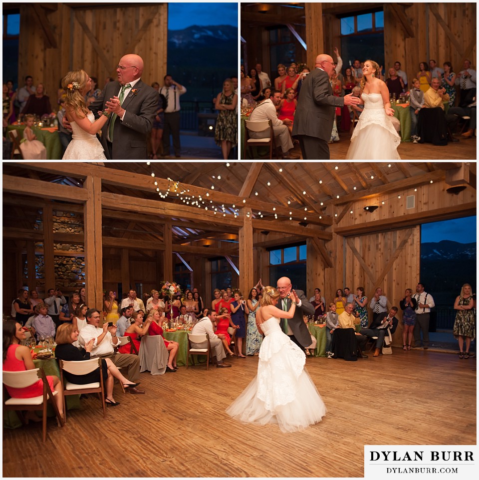 devils thumb ranch wedding bride dancing with father