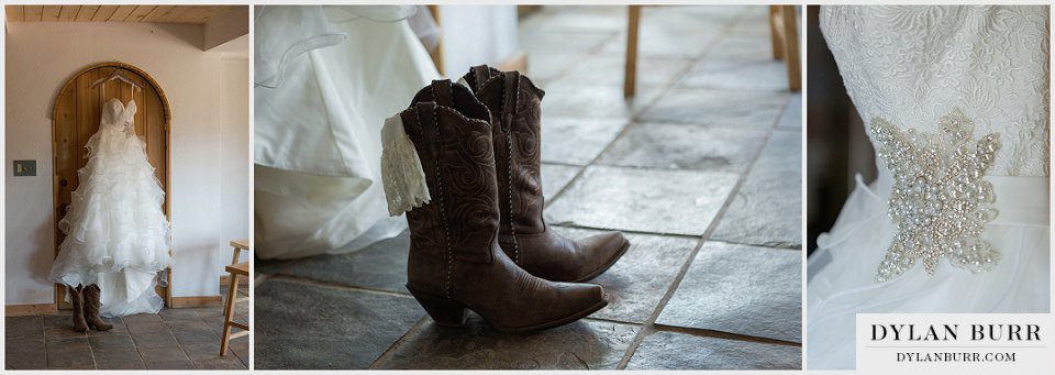 durango wedding brides dress cowboy boots