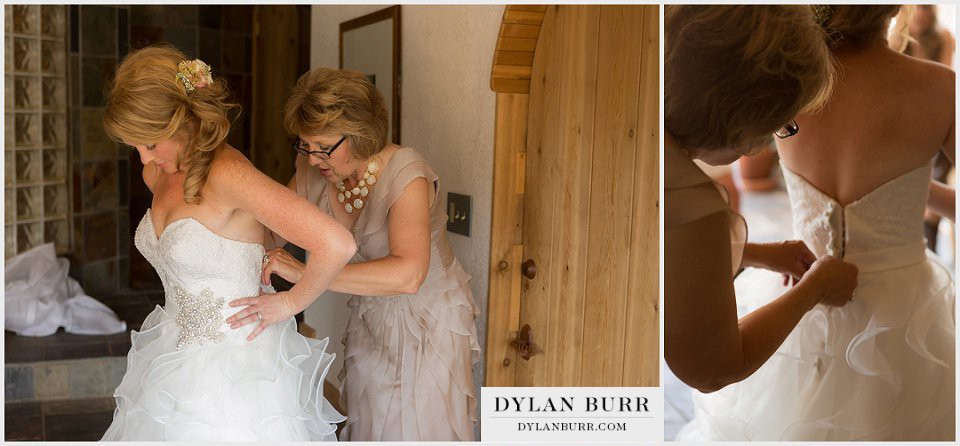 silverpick lodge durango wedding photographer brides dress