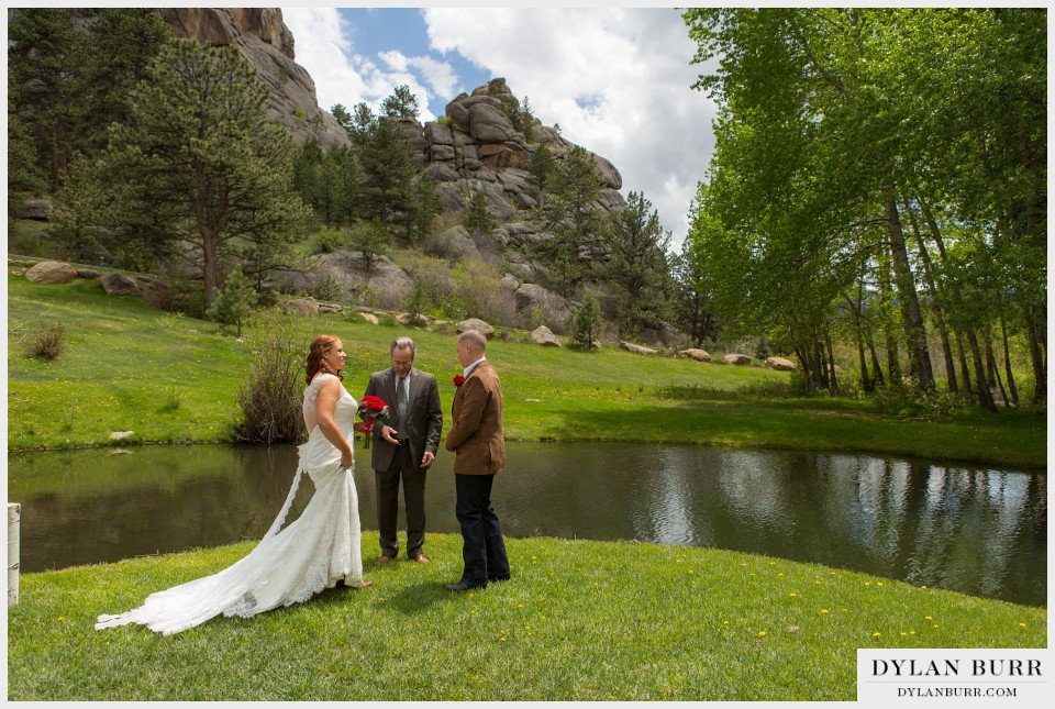 estes park wedding black canyon inn lake elopement