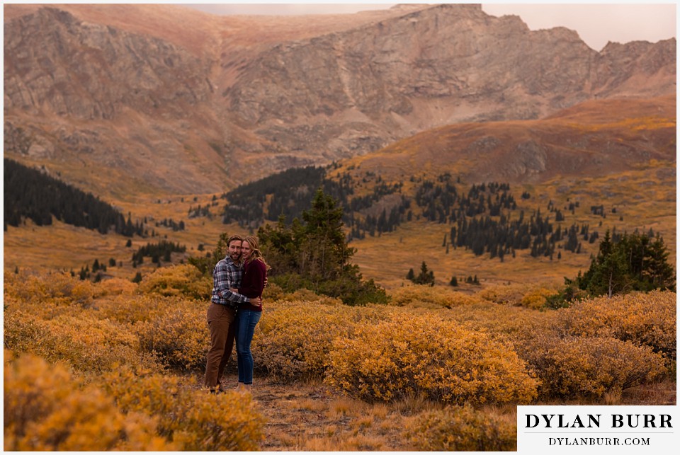 fall engagement photos in colorado high alpine fall mountain valley