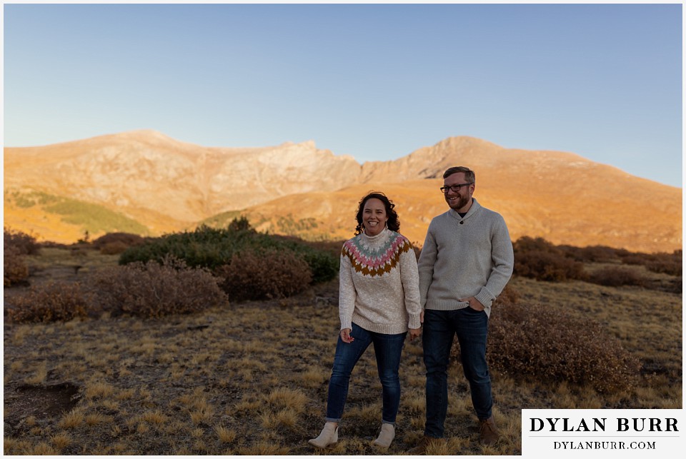 georgetown colorado engagement session couple laughing in high mountains