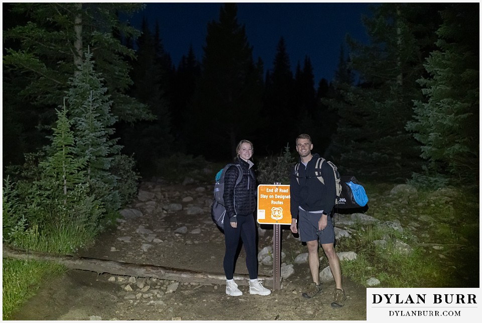 starting the trail in the dark
