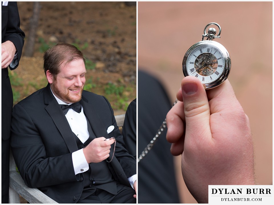 lookout mountain wedding groom and pocketwatch gift