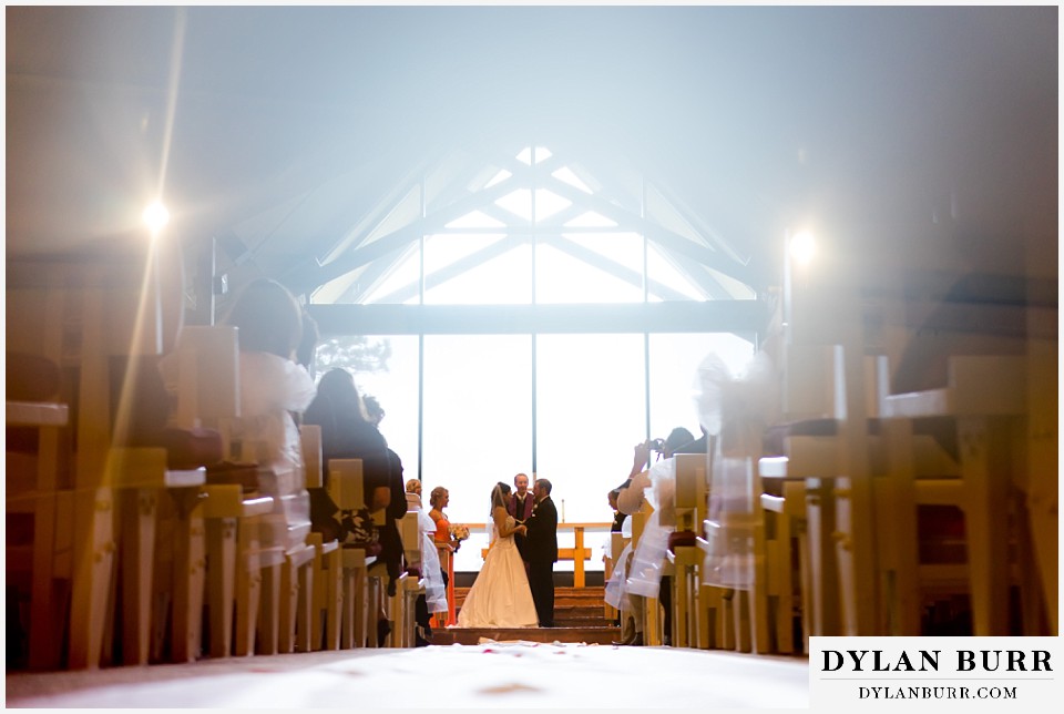 lookout mountain wedding view from aisle in Rockland Community Church