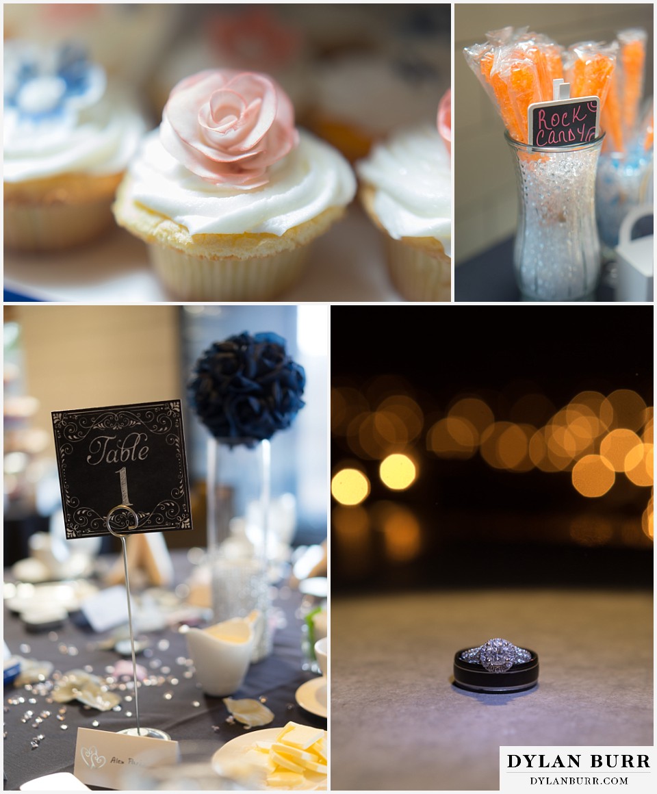 lookout mountain wedding cupcakes and rock candy wedding rings