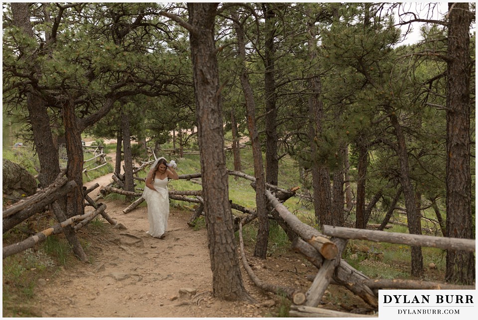colorado mountain elopement lost gulch overlook wedding boulder walking up