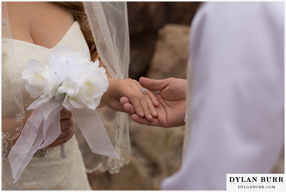 colorado mountain elopement lost gulch overlook wedding boulder co wedding ring