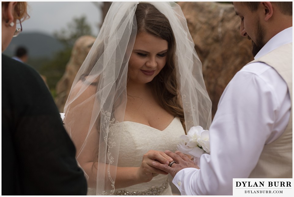 colorado mountain elopement lost gulch overlook wedding boulder co grooms wedding band