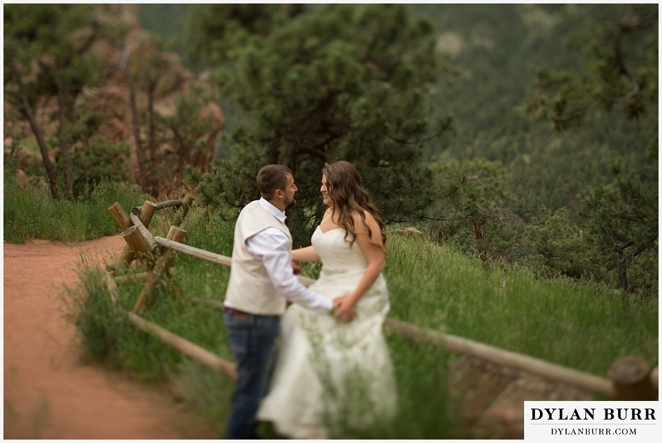 colorado mountain elopement lost gulch overlook wedding boulder co tilt shift lens