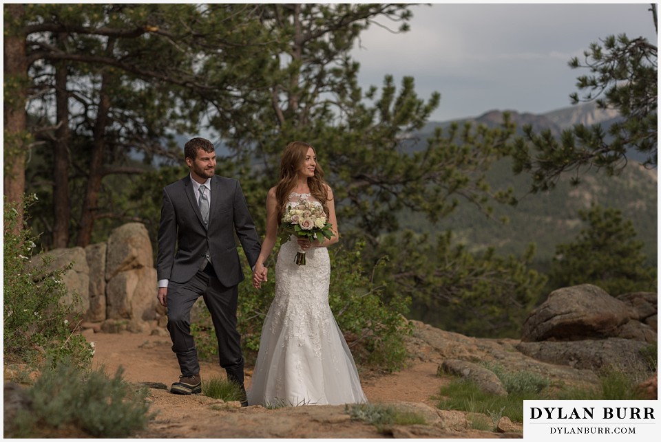 rocky mountain national park elopement wedding rmnp pine trees estes park valley